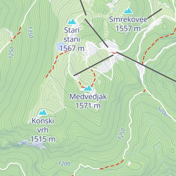 Map of Medvedjak
