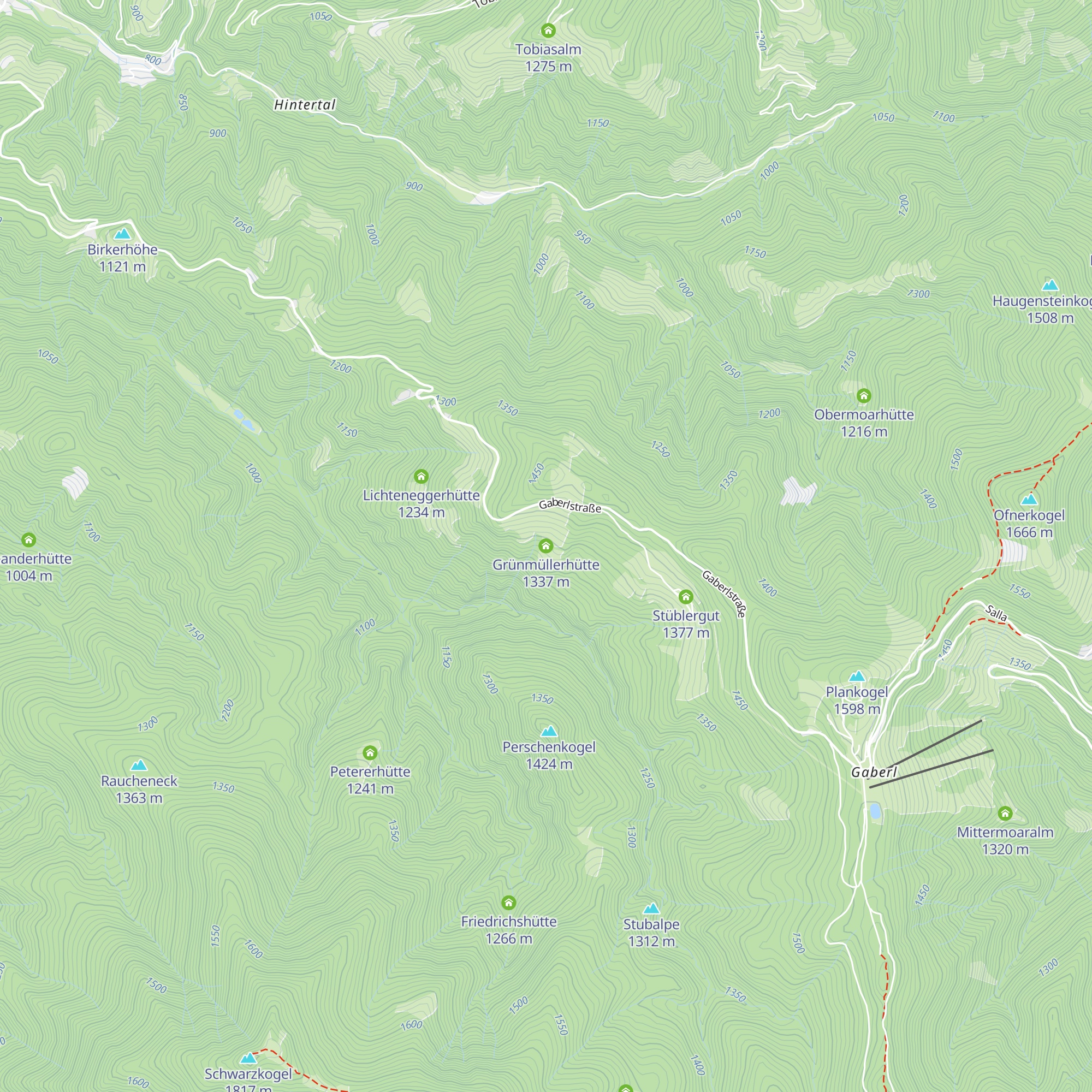 Grünmüllerhütte map
