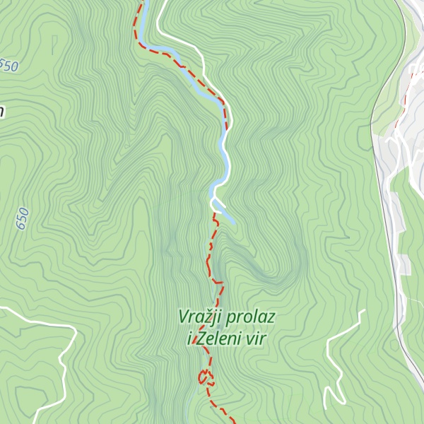 Map of Izletnički dom Zeleni Vir
