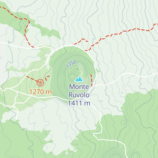 Map of Monte Ruvolo
