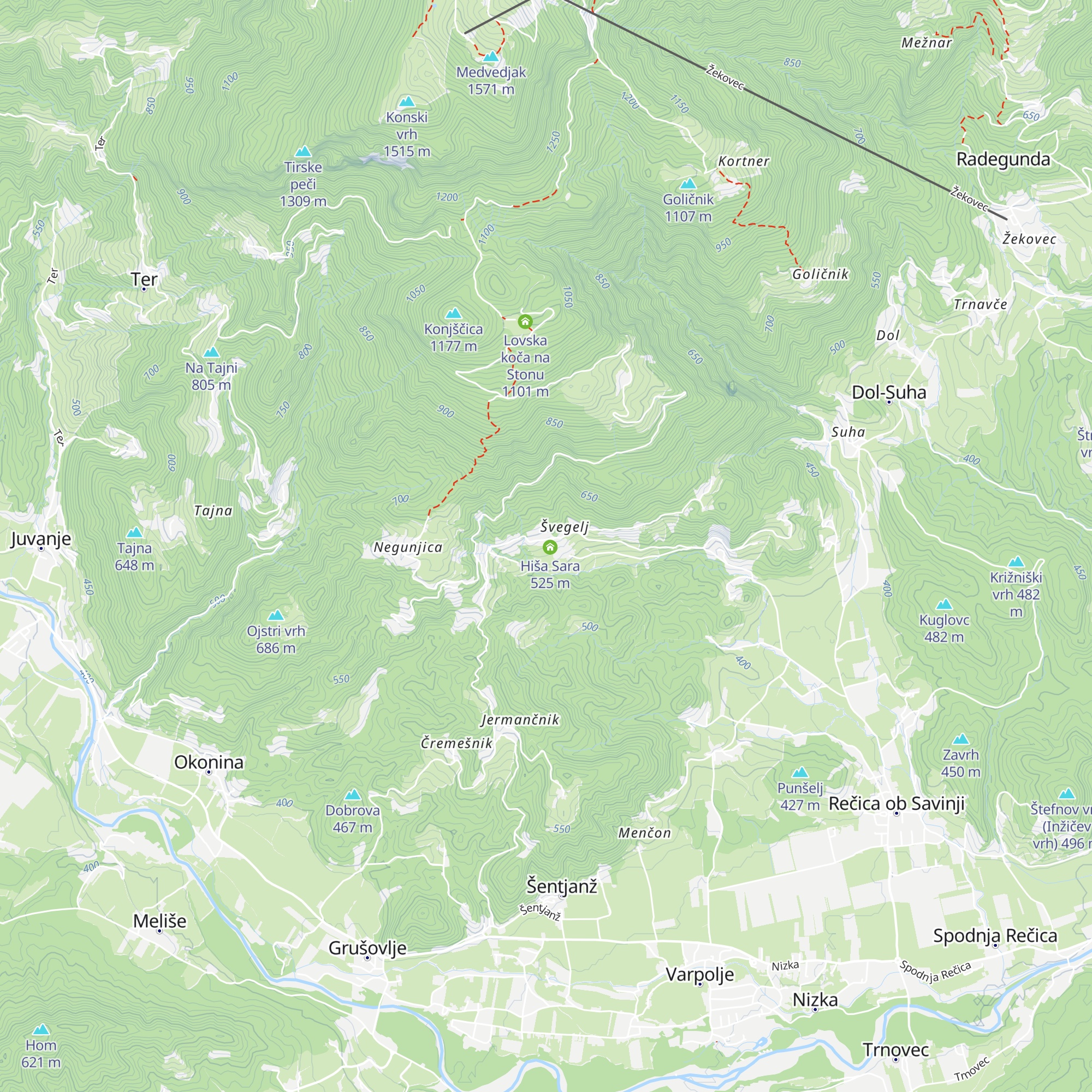 Koča na jasi map