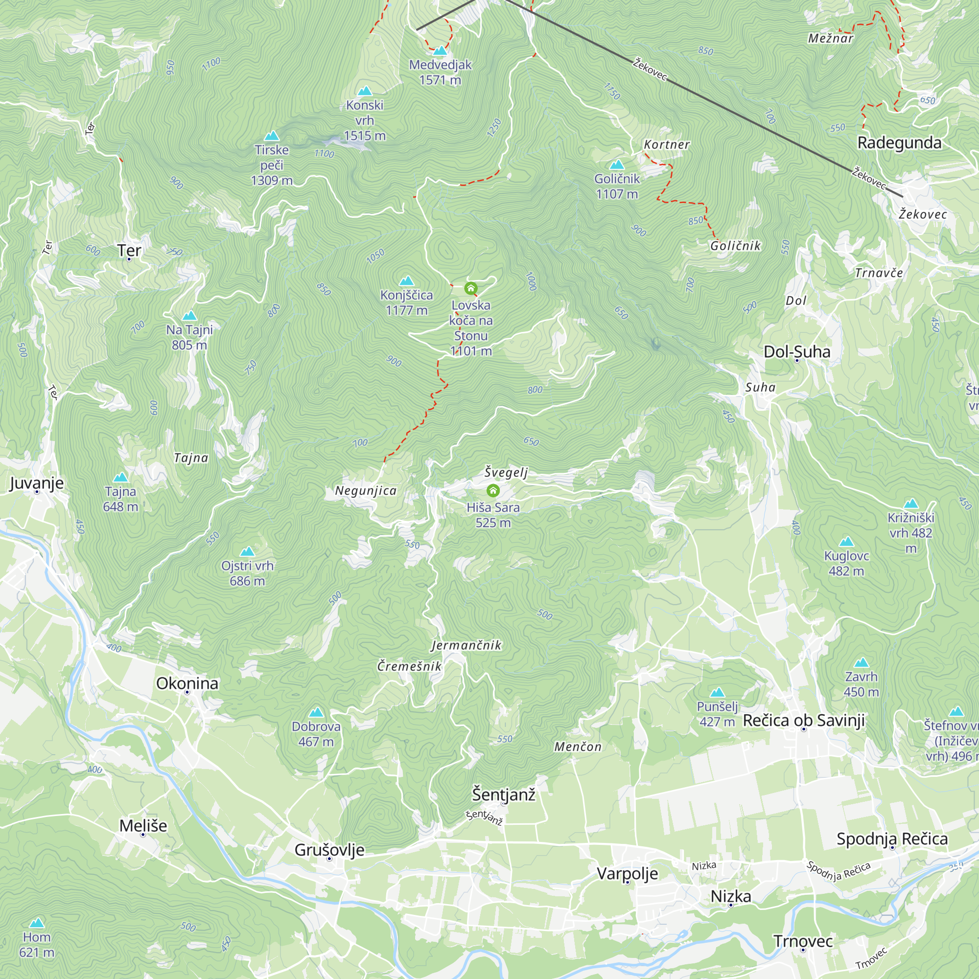 Koča na jasi map