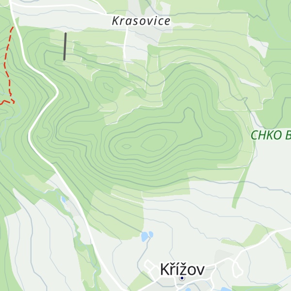 Map of Křížovská hůra