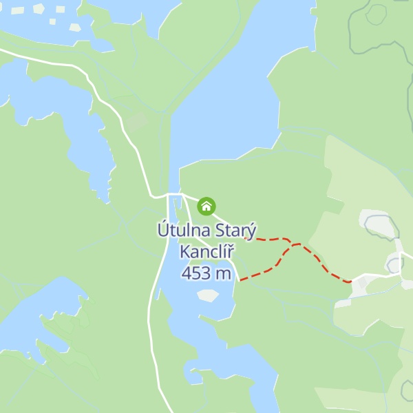 Map of Útulna Starý Kanclíř