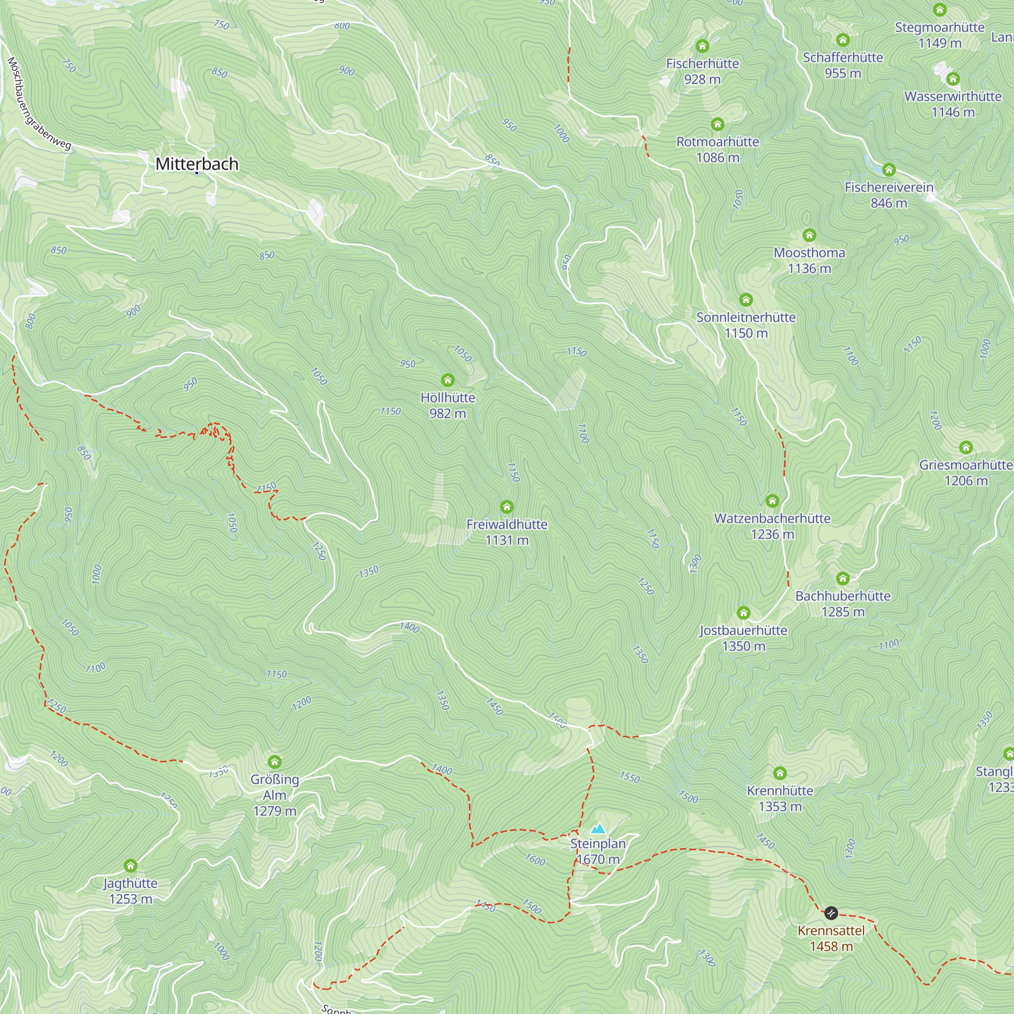Freiwaldhütte map