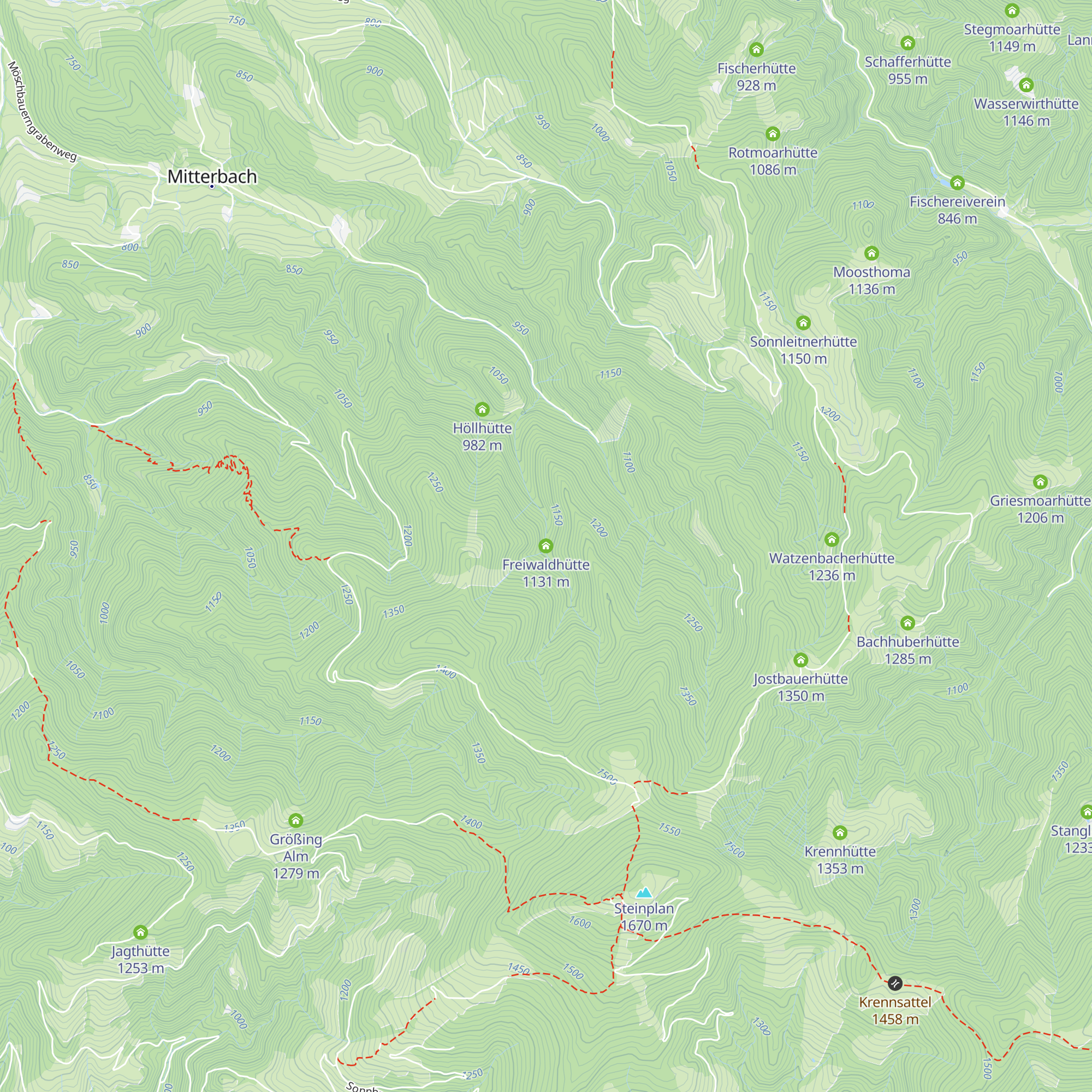 Freiwaldhütte map