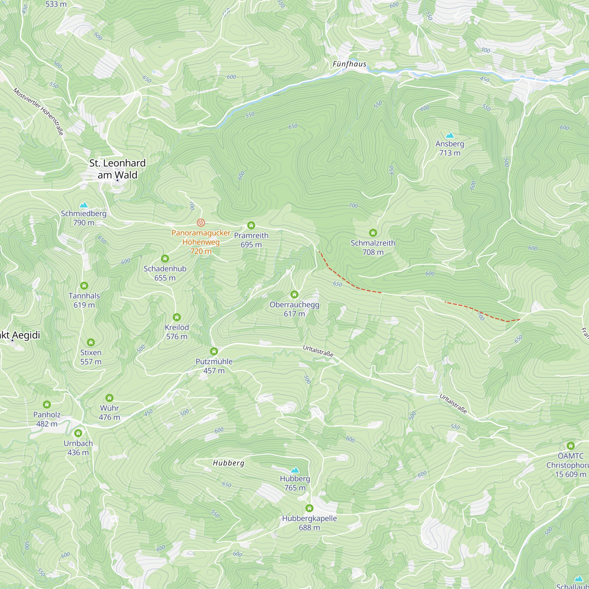 Oberrauchegg map