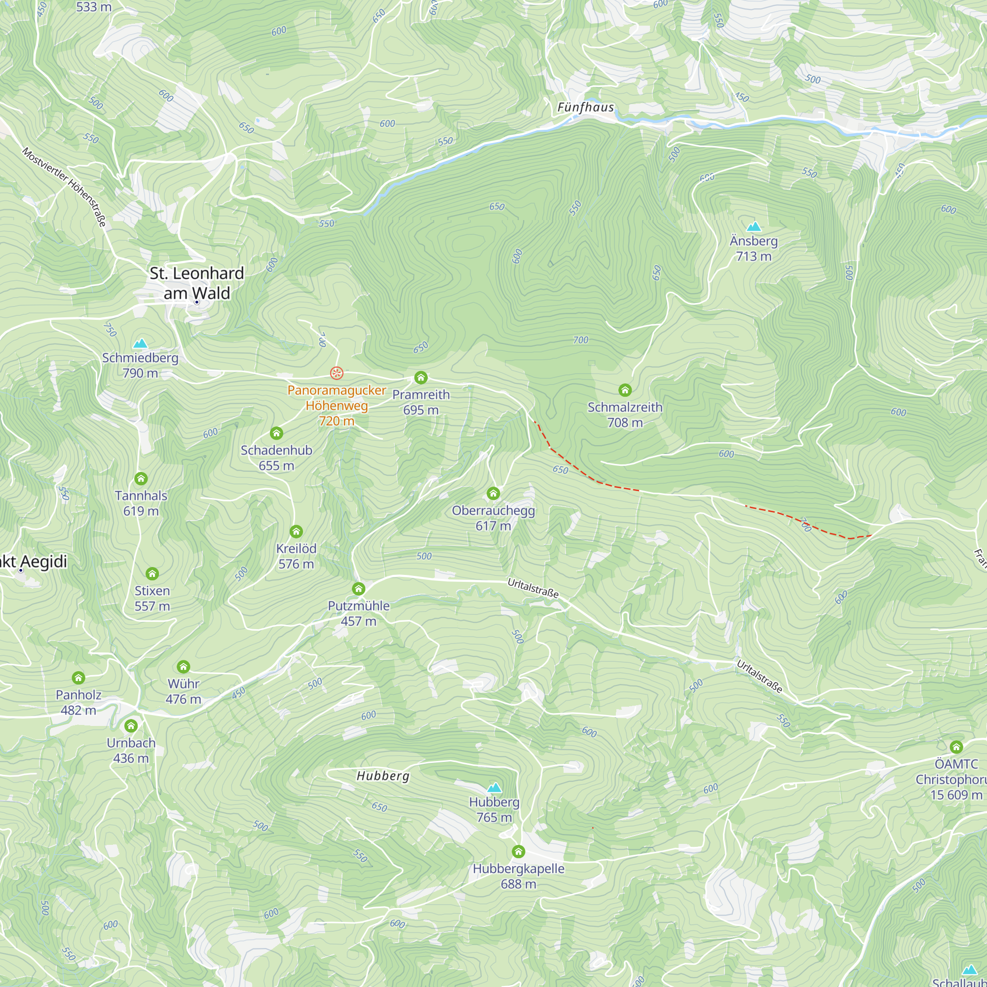 Oberrauchegg map