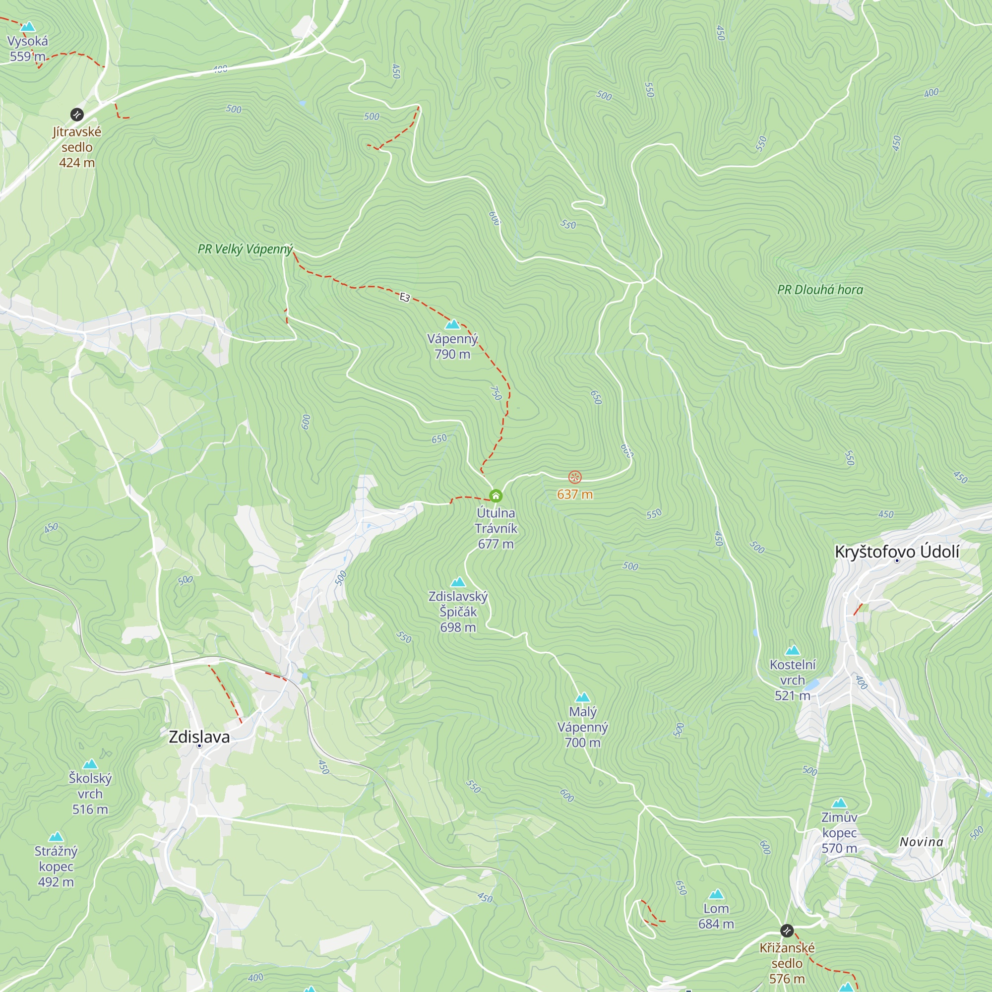 Útulna Trávník map