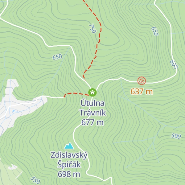 Map of Útulna Trávník