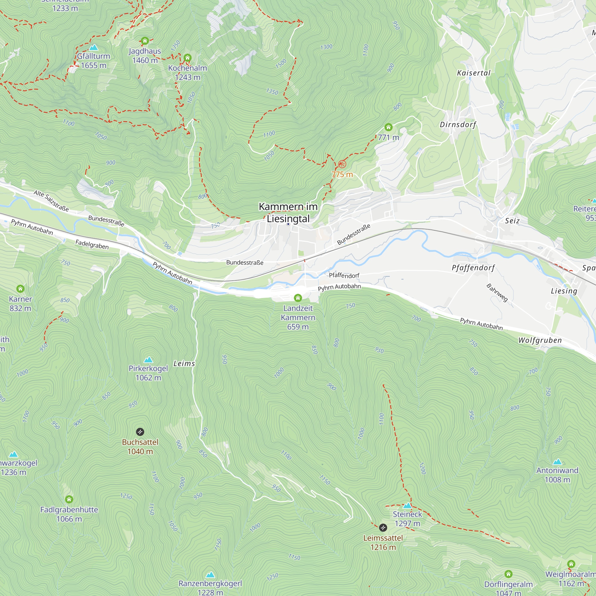 Landzeit Kammern map