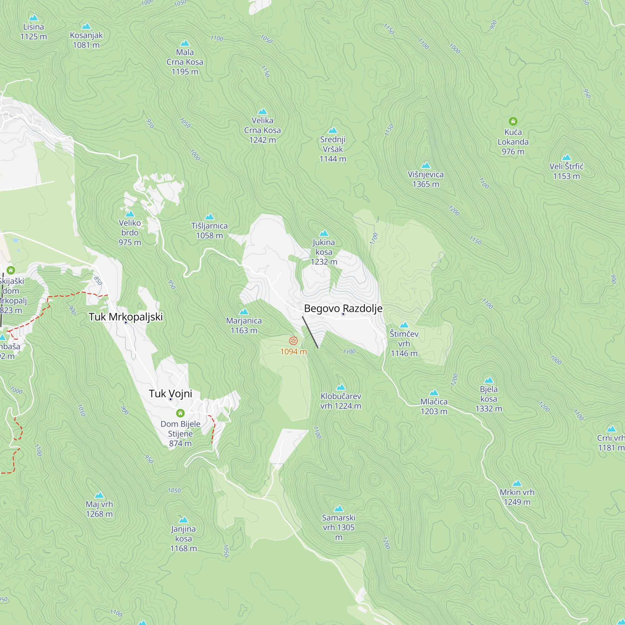 Kuća Mance map