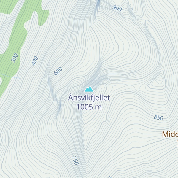 Map of Ånsvikfjellet