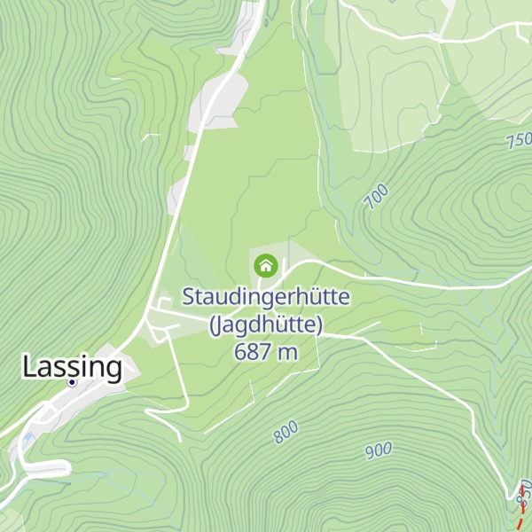 Map of Staudingerhütte (Jagdhütte)