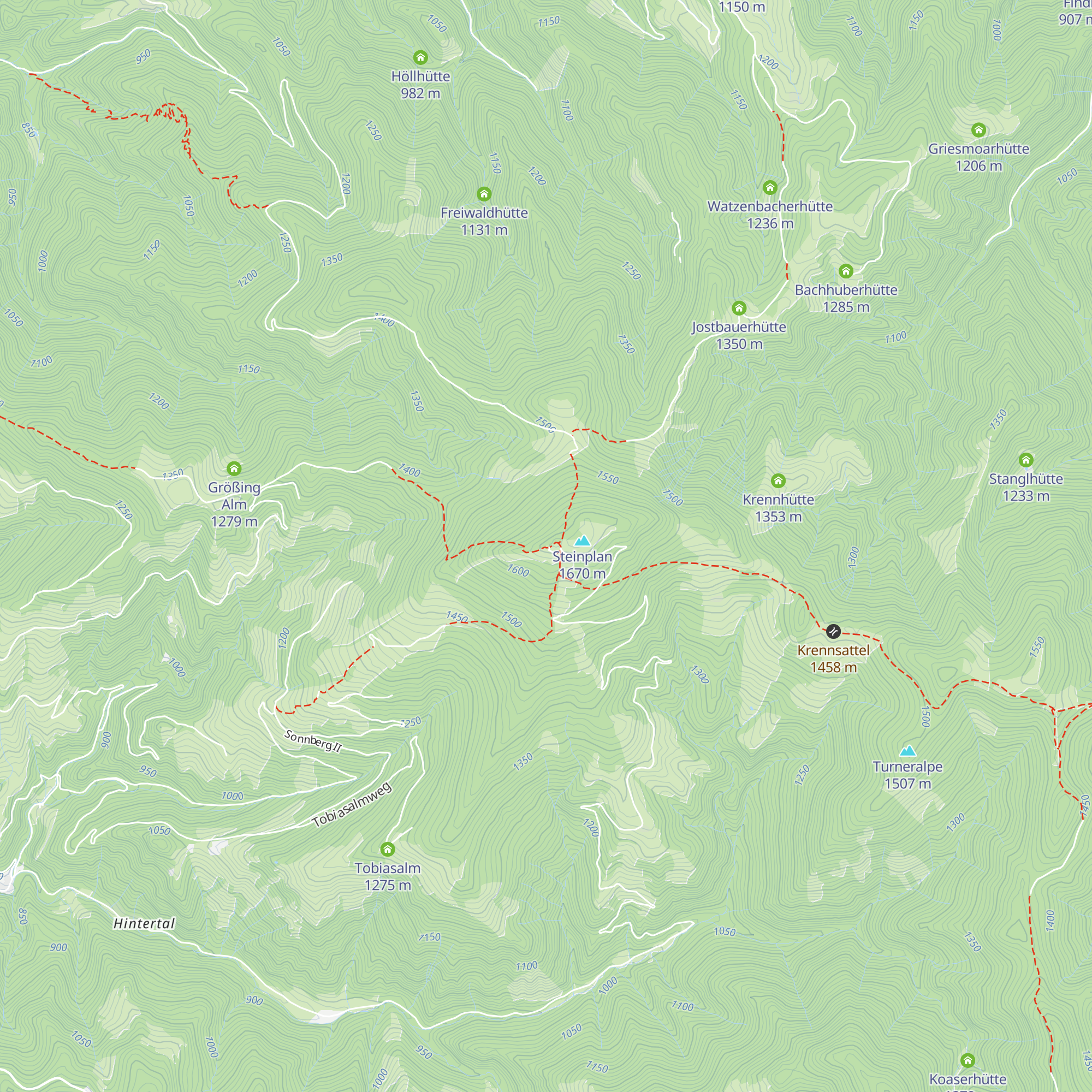 Steinplan Schutzhaus map