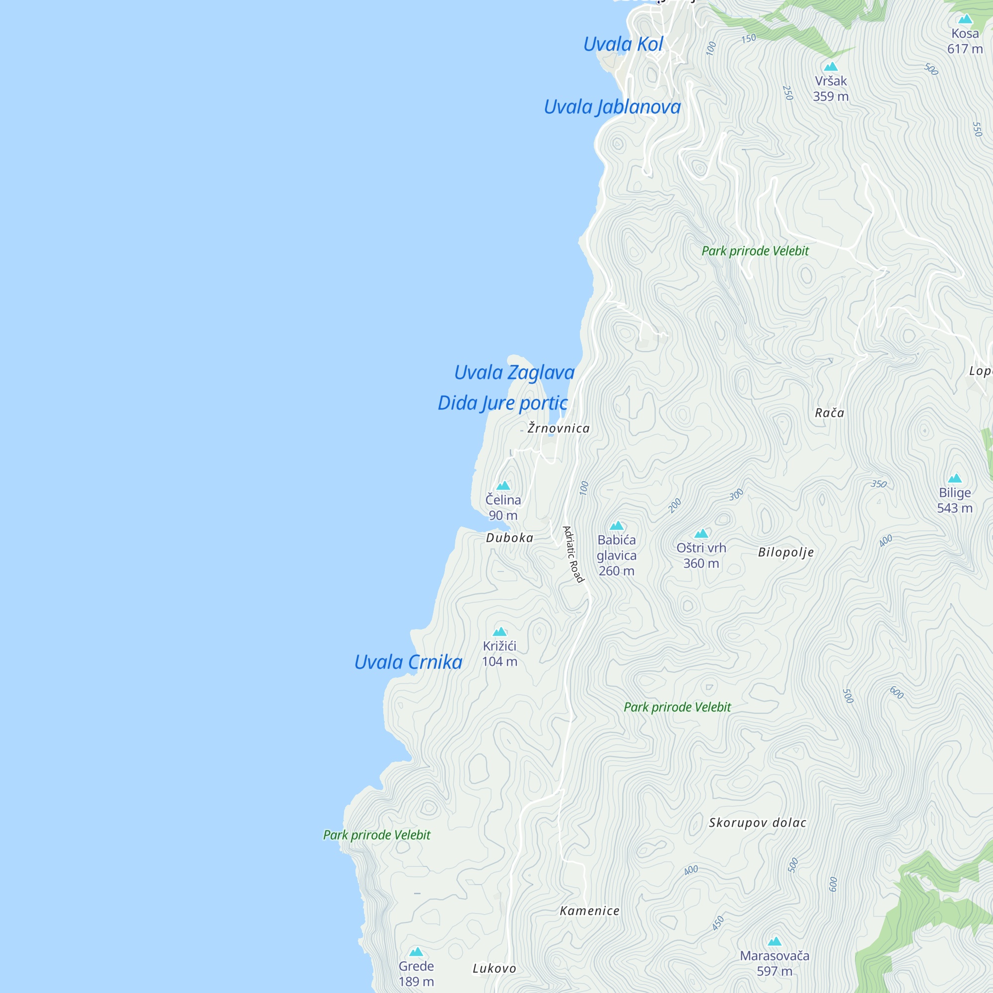Hotel Vila Velebita map