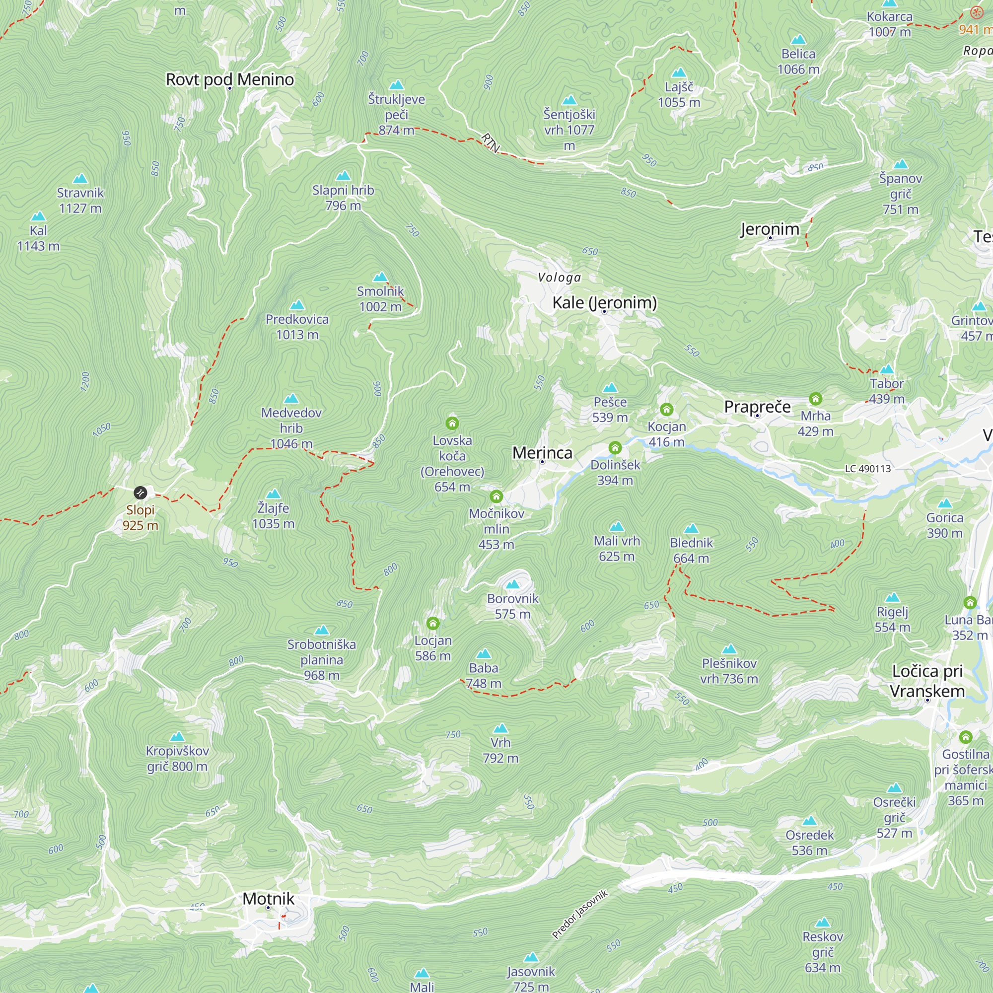 Močnikov mlin map