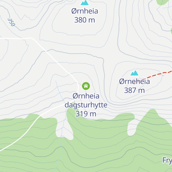 Map of Ørnheia dagsturhytte