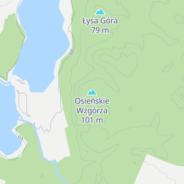 Map of Osieńskie Wzgórza