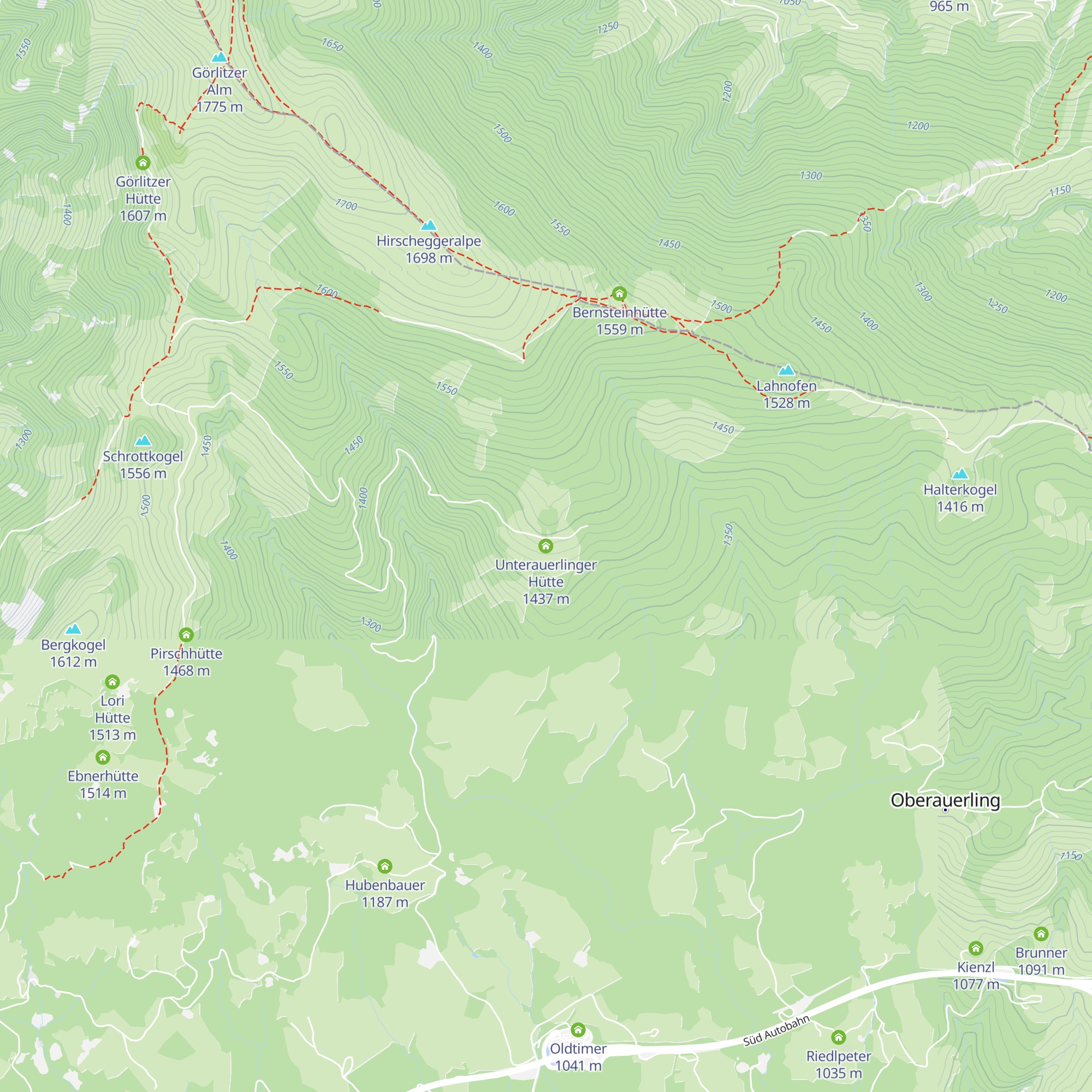 Unterauerlinger Hütte map