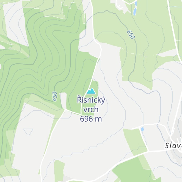 Map of Řísnický vrch
