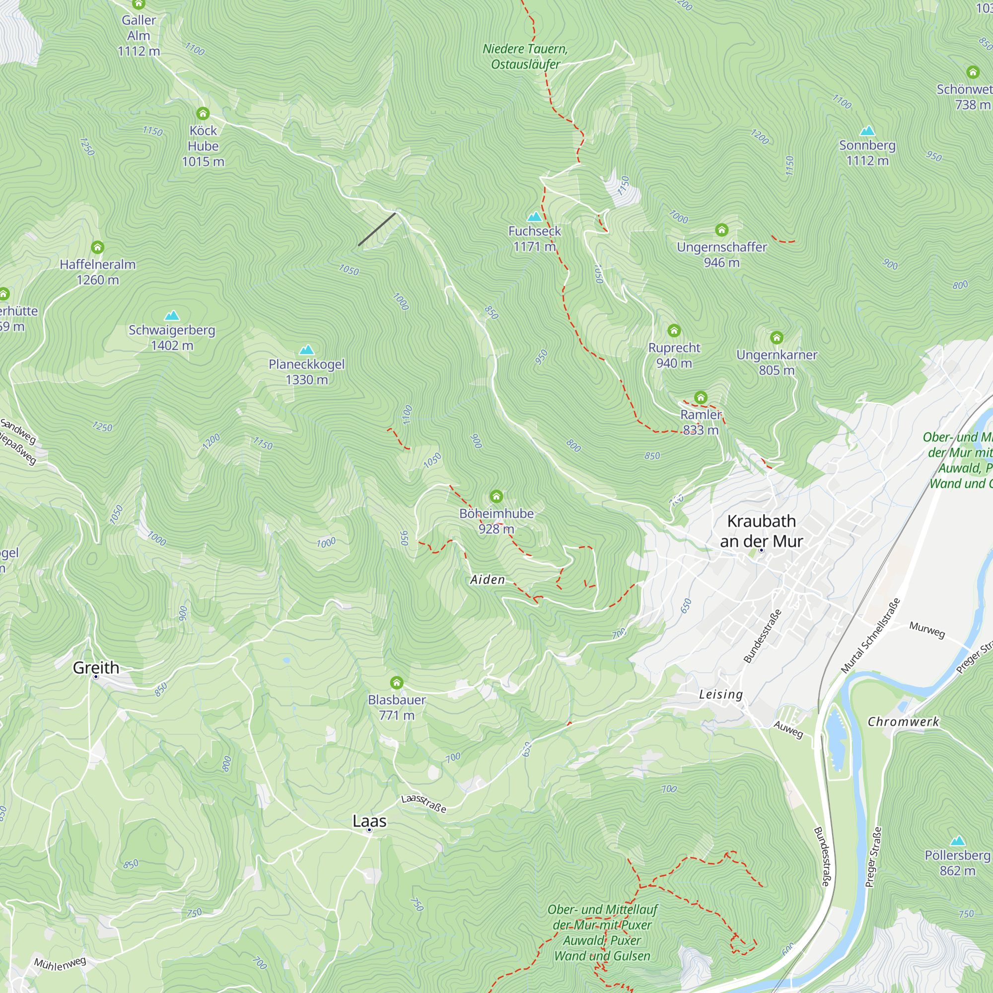 Böheimhube map