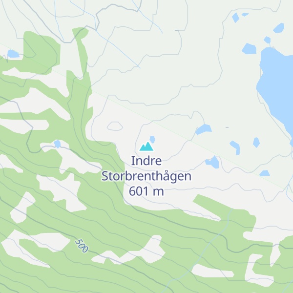 Map of Indre Storbrenthågen