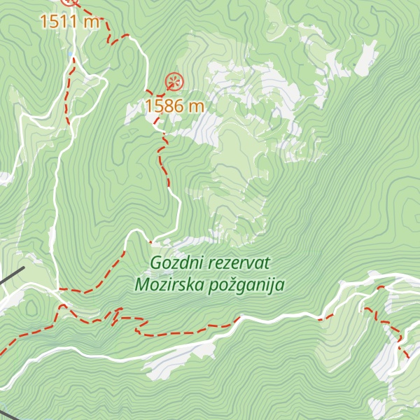 Map of Lovska koča