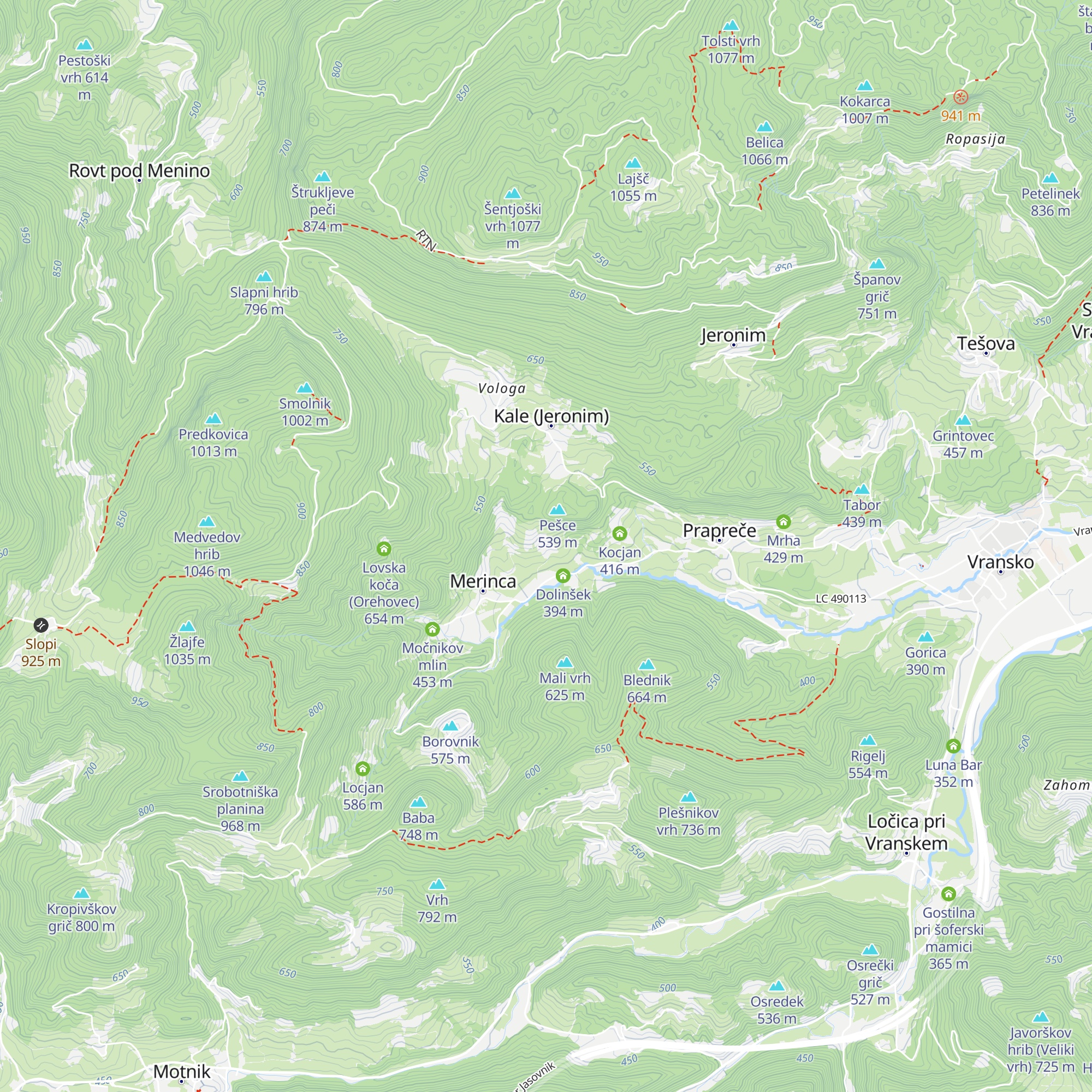 Trnovšk map