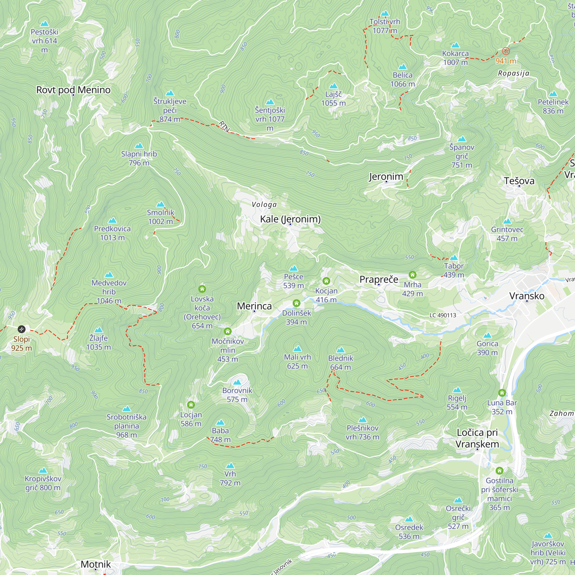 Trnovšk map
