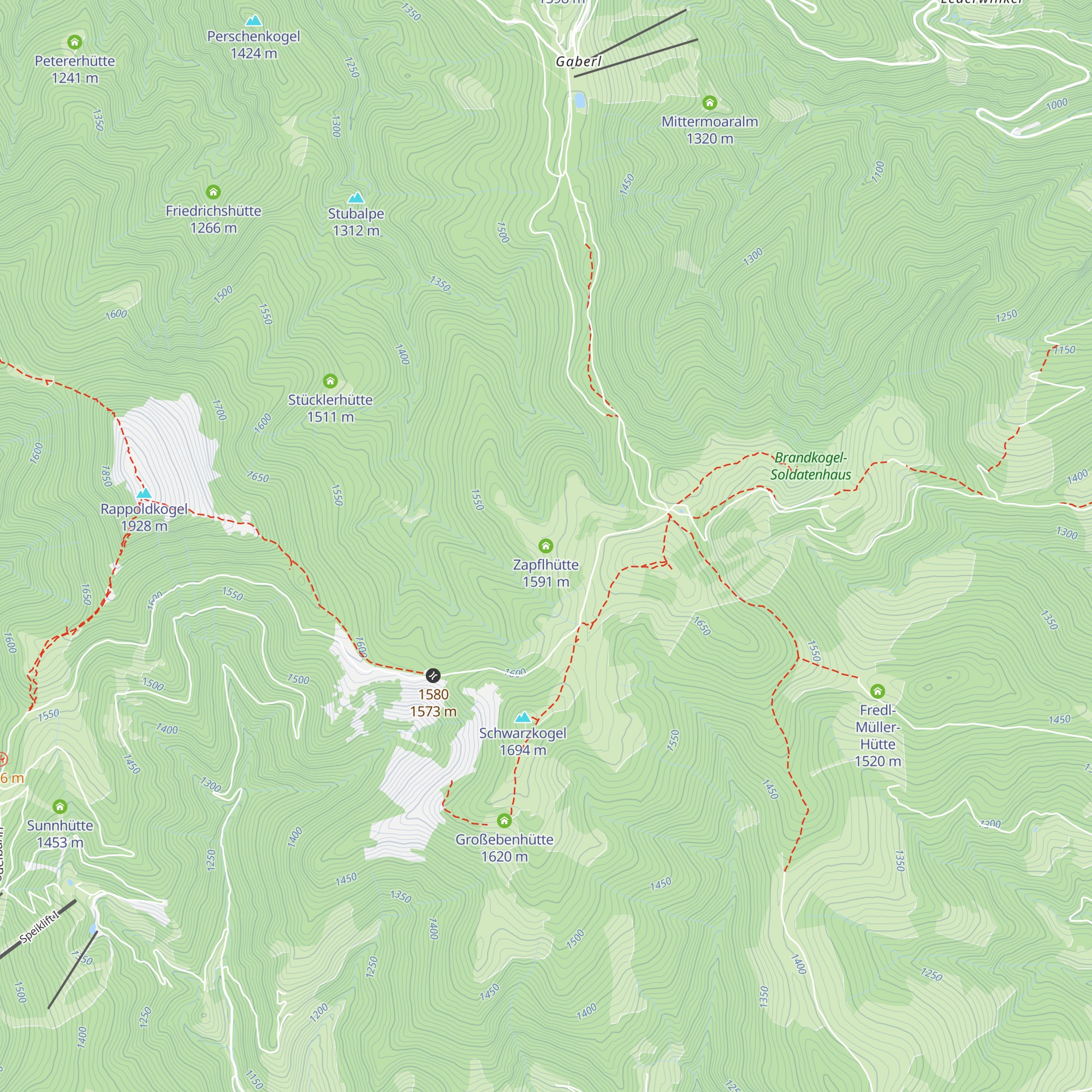 Zapflhütte map