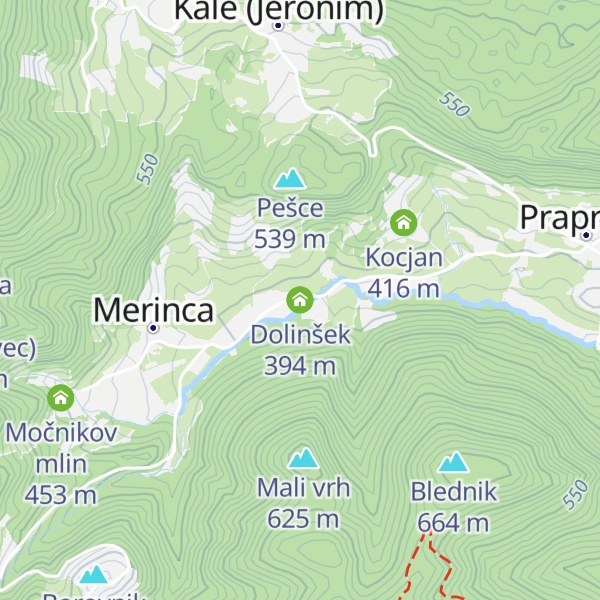 Map of Dolinšek