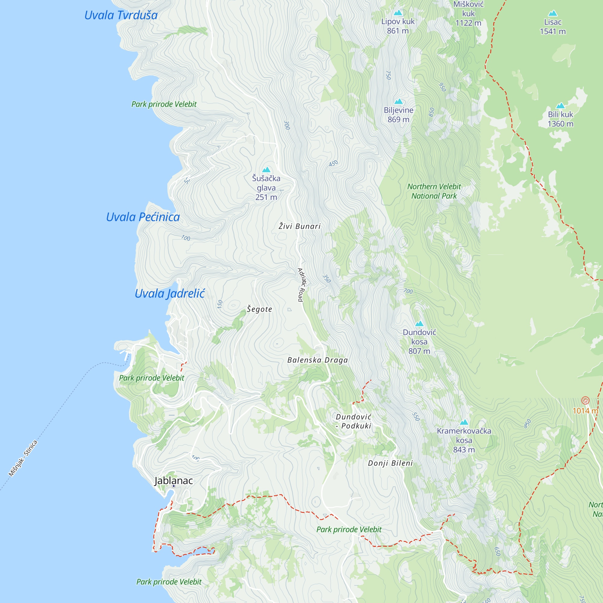 Zaštitni krov bivše industrijske žičare map