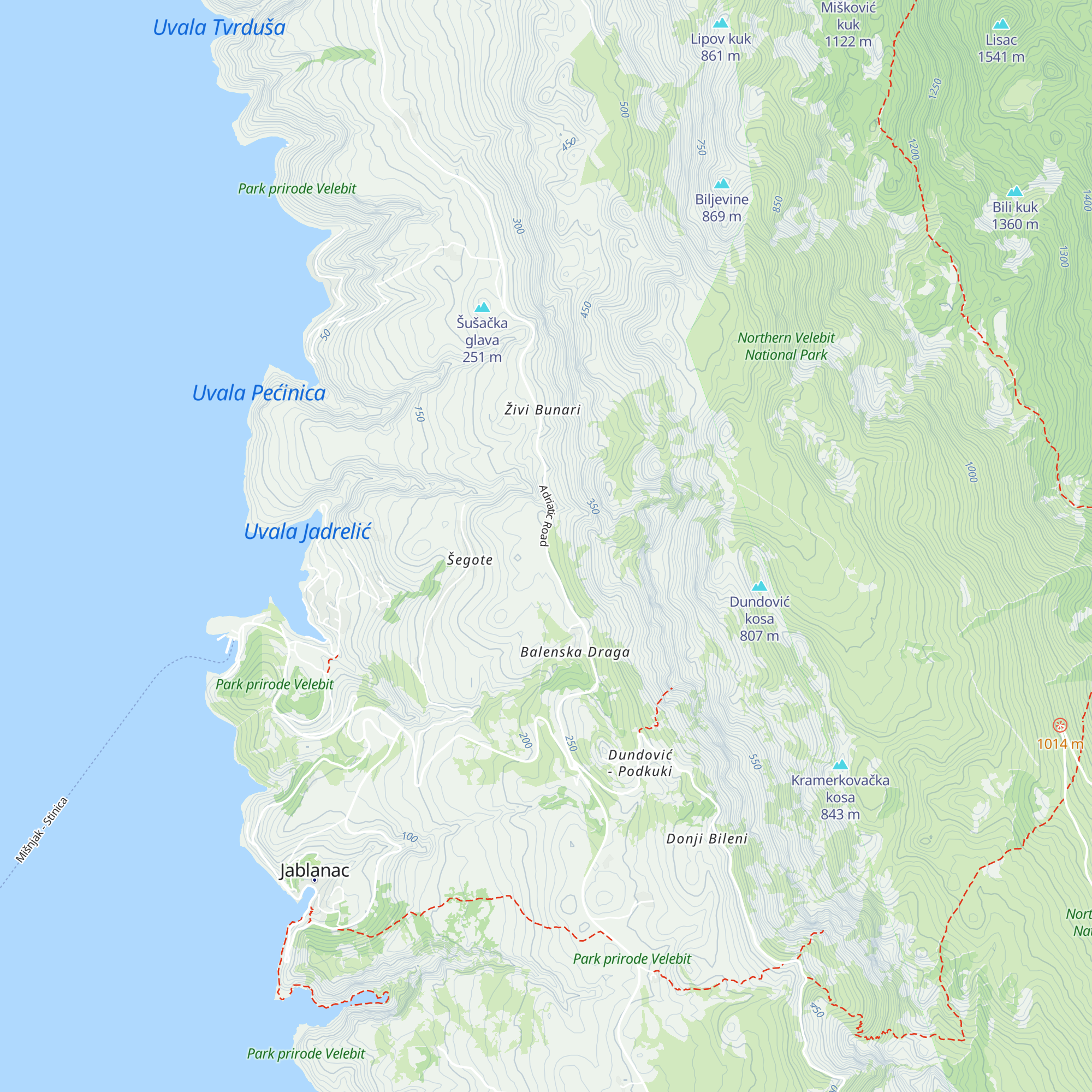 Zaštitni krov bivše industrijske žičare map