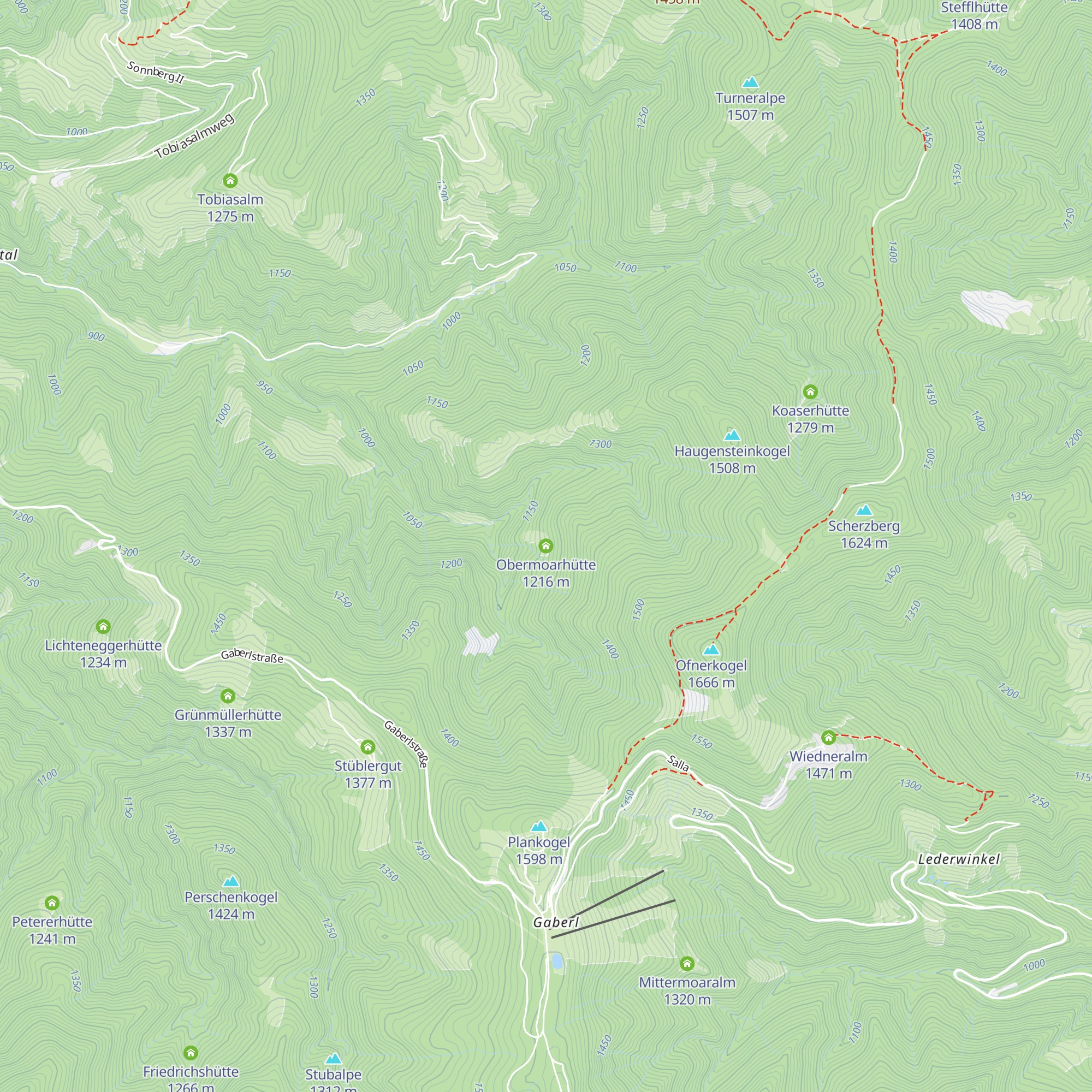 Obermoarhütte map
