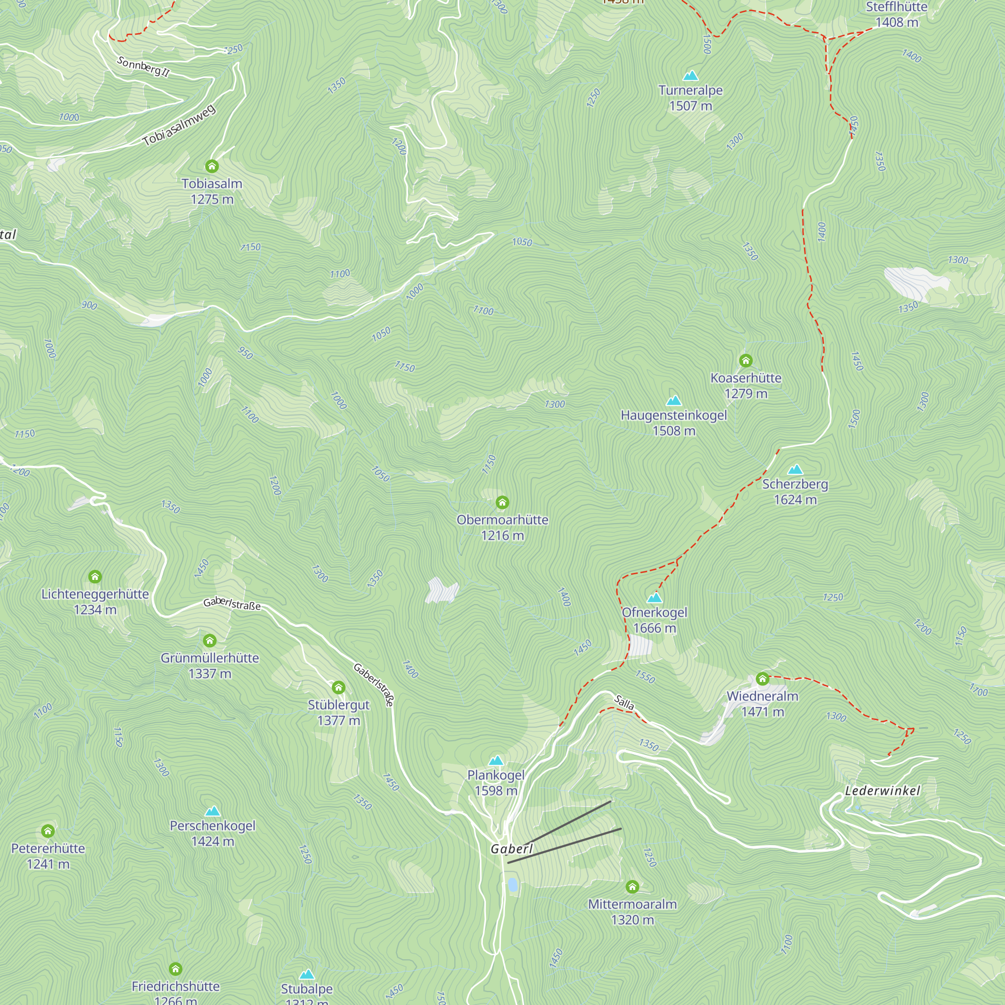 Obermoarhütte map