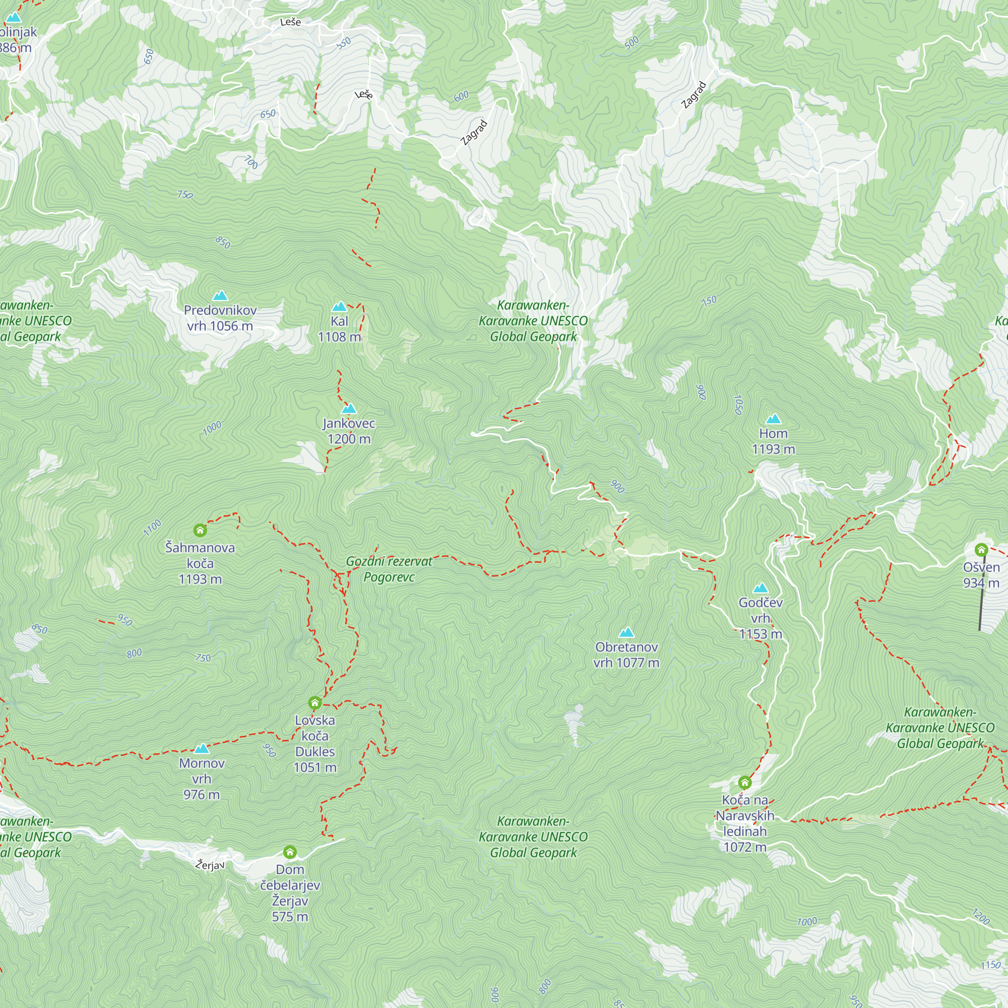 Lovska koča Suško map