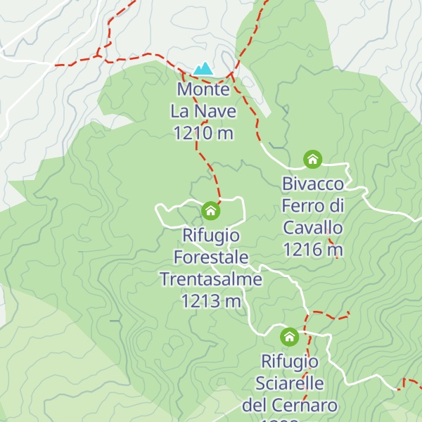 Map of Rifugio Forestale Trentasalme