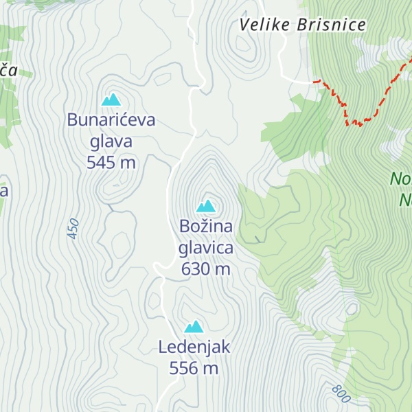 Map of Božina glavica