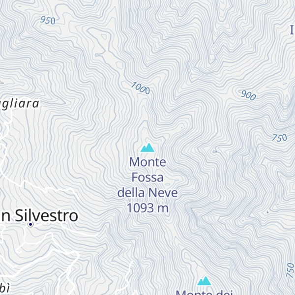 Map of Monte Fossa della Neve