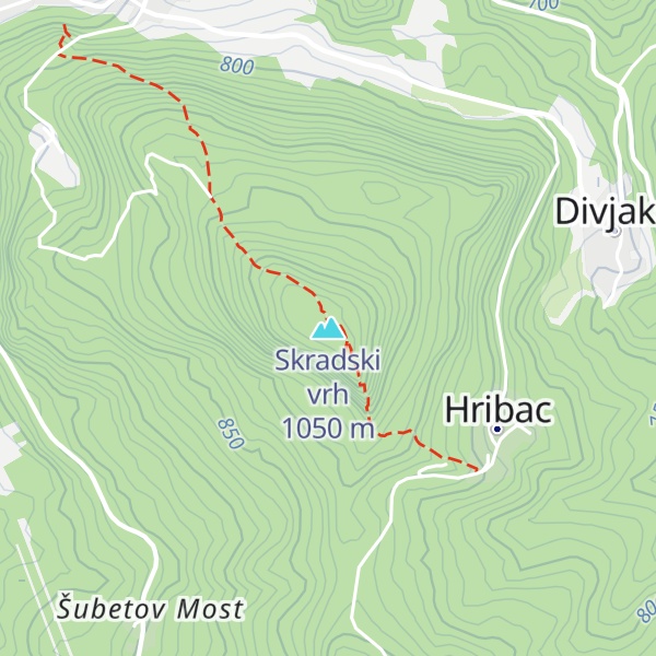 Map of Skradski vrh