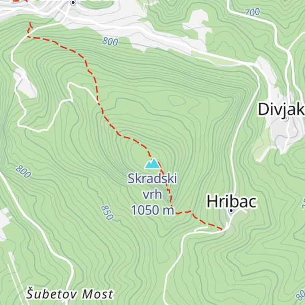 Map of Rudetova bajta