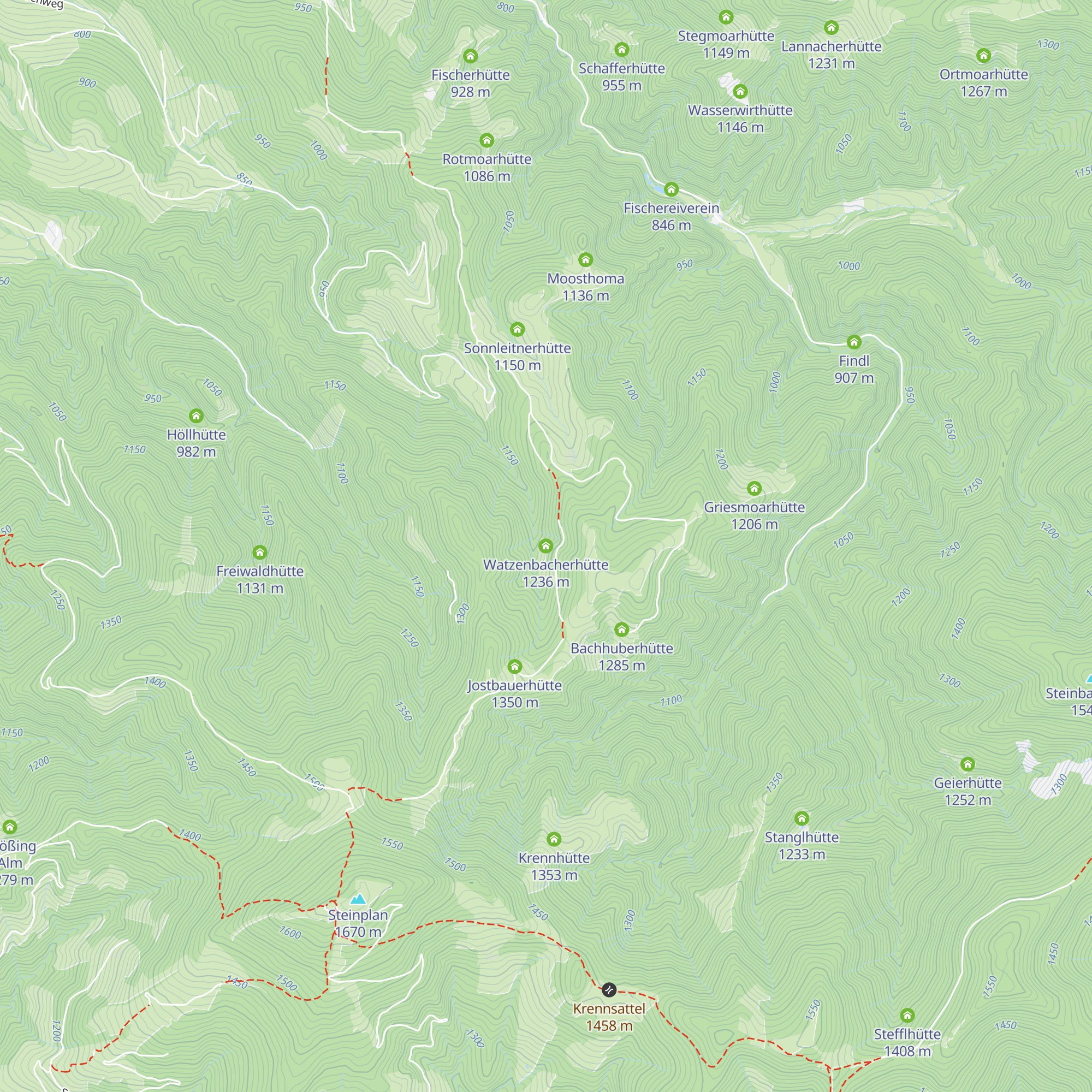 Watzenbacherhütte map