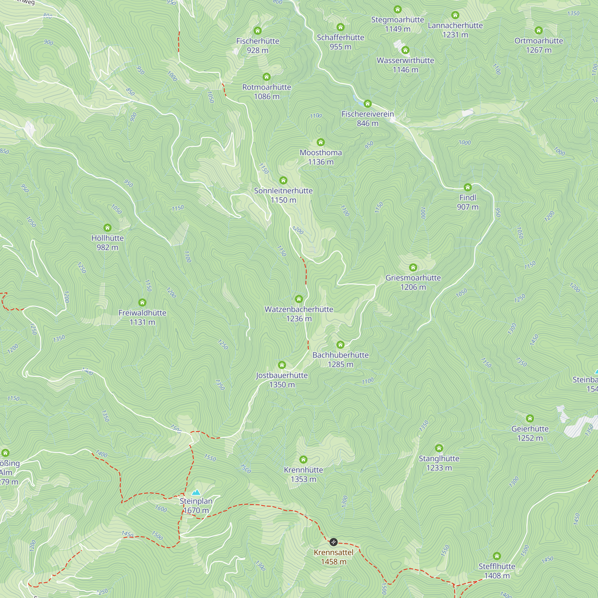 Watzenbacherhütte map
