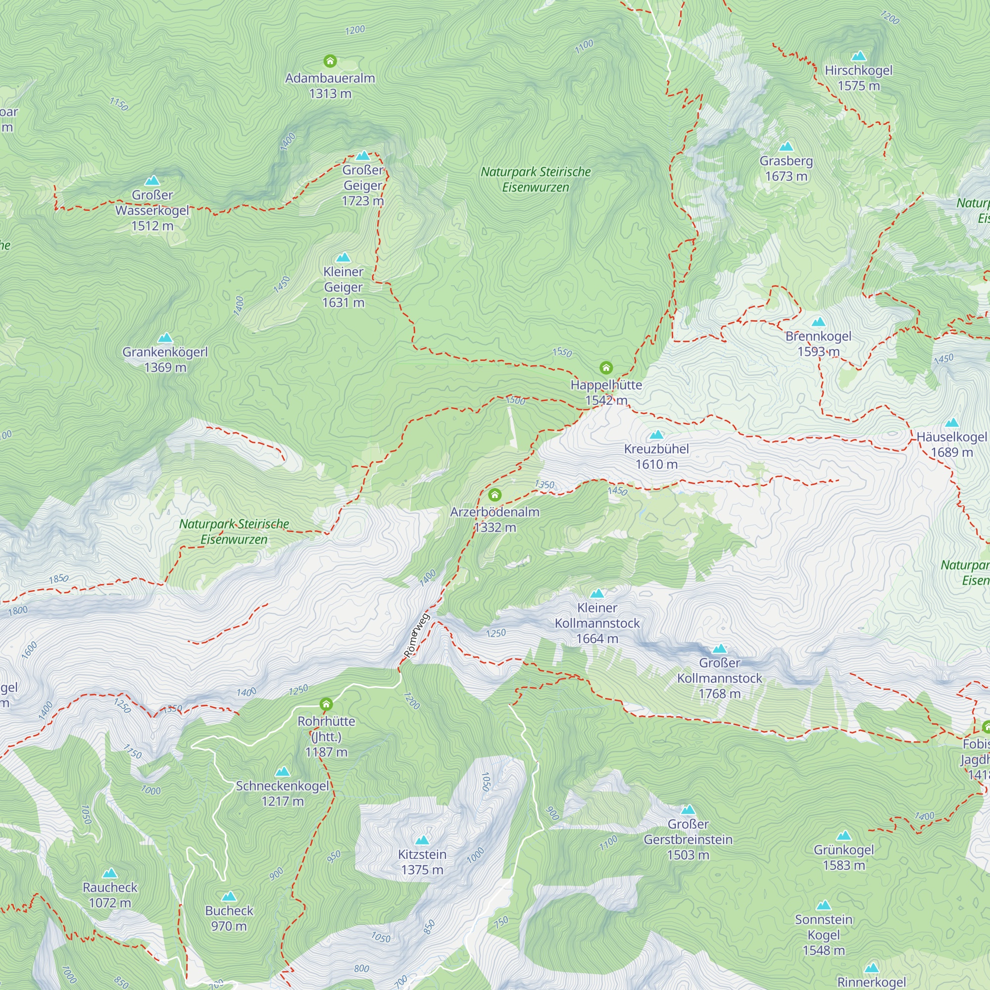 Arzerbödenalm map