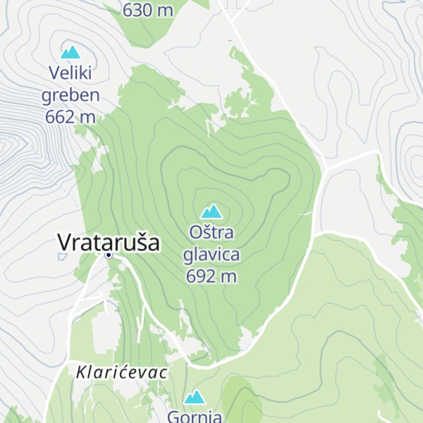 Map of Oštra glavica