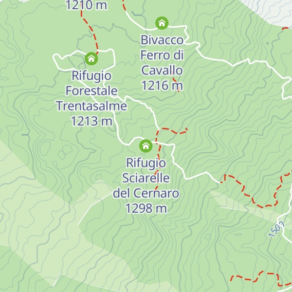 Map of Rifugio Sciarelle del Cernaro