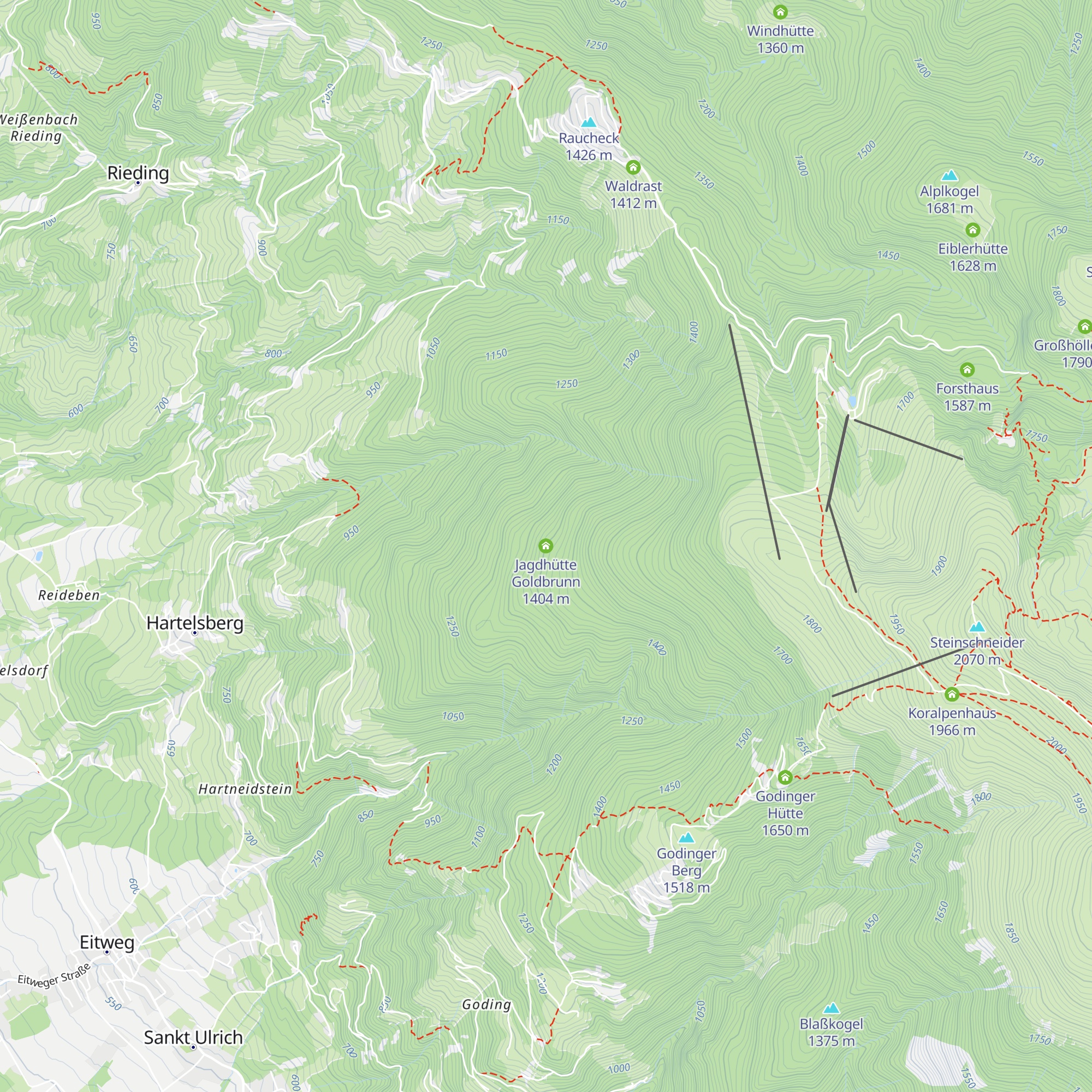 Jagdhütte Goldbrunn map