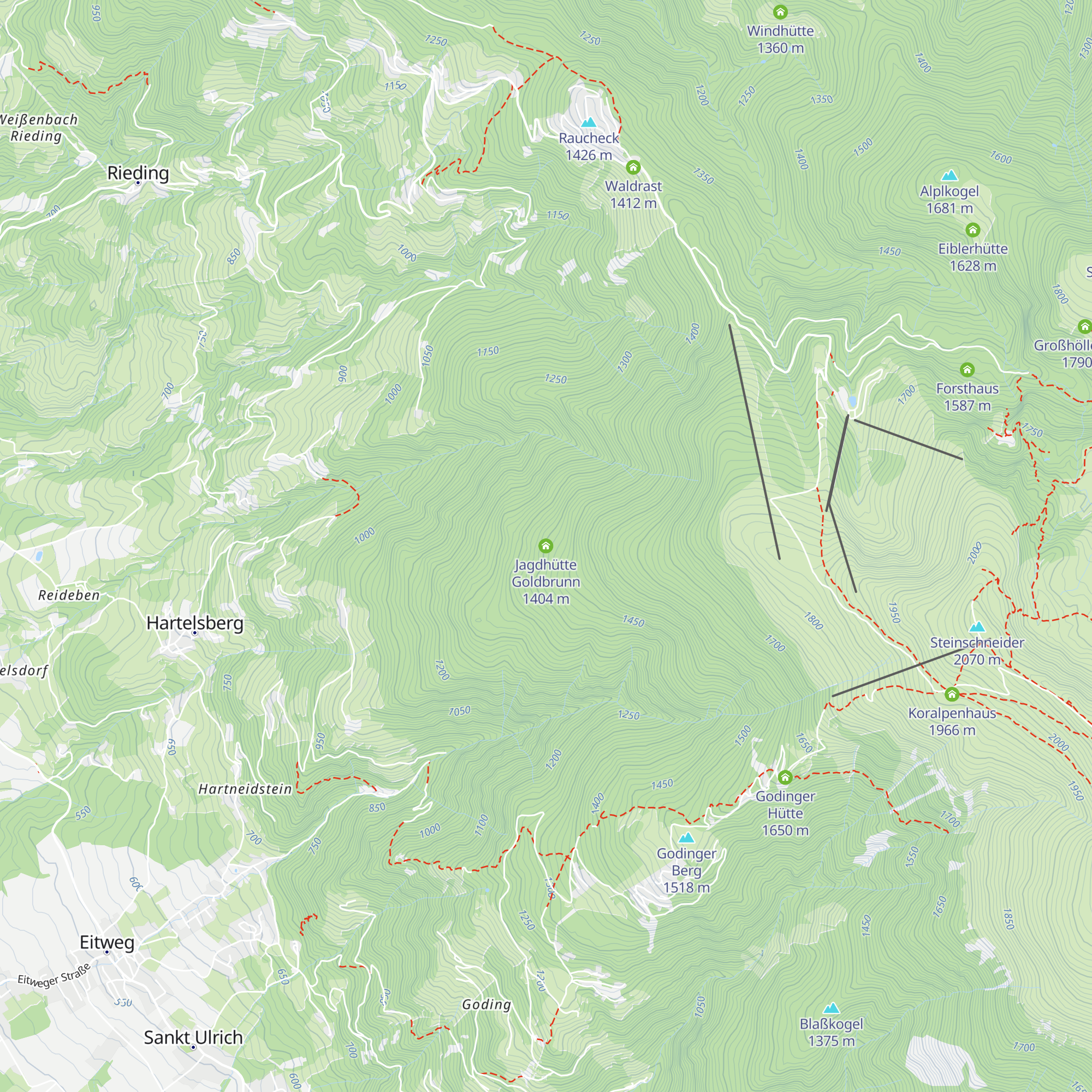 Jagdhütte Goldbrunn map