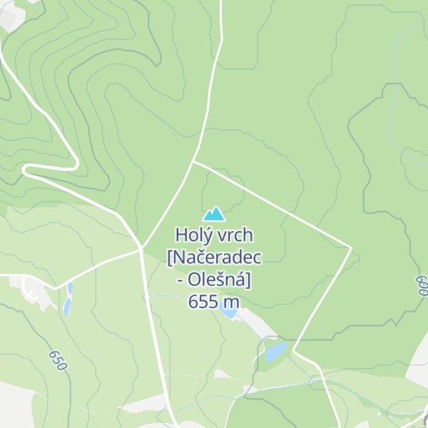 Map of Holý vrch [Načeradec - Olešná]